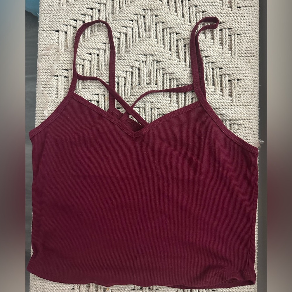 bozzolo spaghetti strap crop top